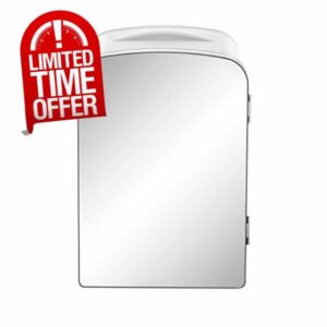 Chefman Portable Mirrored Personal Fridge 4 Litre Mini Refrigerator