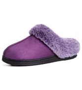 VeraCosy Ladies' Fuzzy Curly Fur Memory Foam Slippers Anti-Slip Lightweight Breathable House Shoes