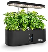 iDOO 12Pods Hydroponics Growing System, Indoor Herb Garden with LED Grow Light, Built-in Fan, Aut...