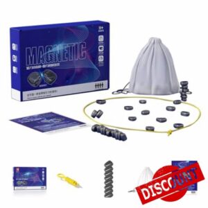 Magnetic Chess Set | Magnet Chess Board Games | Educational Checkers Board Game | Portable Magnetic Stones Chess Set Party Supplies for Family and Friends