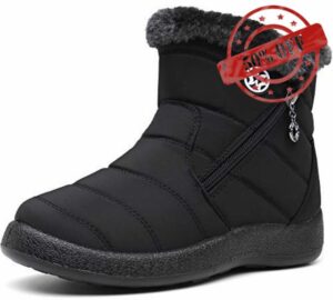 Gaatpot Women Winter Warm Snow Boots Ladies Slip On Water-resistant Outdoor Fur Lined Ankle Booties Shoes Size 3-9