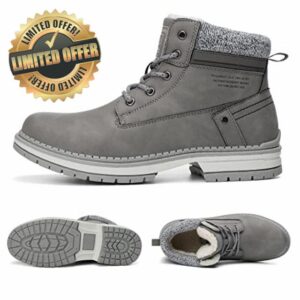 ARRIGO BELLO Snow Boots Womens Winter Boots Warm Ankle Fully Fur Lined Anti-Slip Leather Boots Work Walking Hiking Outdoor Urban 4UK-7UK