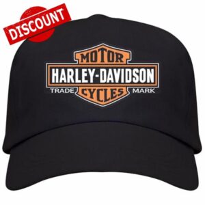 Cap Harley Davidson Logo Man Black 5 Panels 100 Cotton 340 g/m²