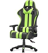 bigzzia Gaming Chair Office Chair Desk Chair Swivel Heavy Duty Chair Ergonomic Design with Cushio...