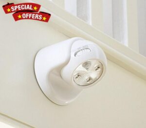 Auraglow Battery Operated Motion Activated PIR Sensor Removable Cordless LED Security Light - White