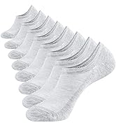 8 Pairs Bamboo No Show Socks for Men Women, Black,Grey Invisible Low Cut Casual Socks,Ankle Socks...