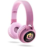 PowerLocus Headphones for Kids, Bluetooth Headphones, Kid Headphone Over-Ear with LED Lights, Fol...