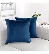 AMEHA Cushion Covers 45 x 45 cm 2 Pack Velvet Green Cushion Covers for Sofa Bed Couch Living Room...