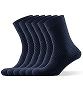 DiaryLook Mens Socks 6 Pack,Comfort Breathable Bamboo Socks Men, Soft Navy /Gray /Black Socks Men...