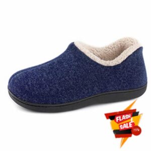 ULTRAIDEAS Women's Cozy Memory Foam Closed Back Slippers with Warm Fleece Lining