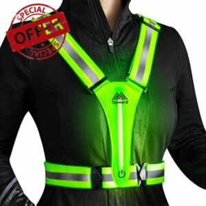 Topward Running Vest High Visibility Reflective Gear