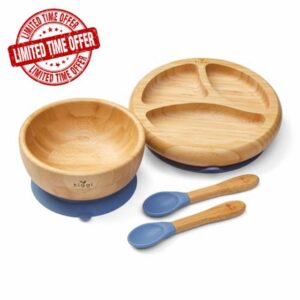 Tiggi Baby Weaning Set - Bamboo Suction Plates