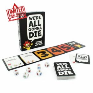Ginger Fox We're All Gonna Die Hilarious Party Game for Adults - The Card Game of Dicing with Death Great for Big Group Gatherings and Single Player Fun - 1+ Players