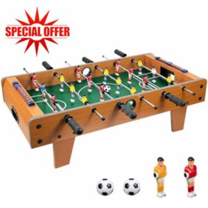 Crystals Table Football - Table Top Football Game - Wooden Foosball Game - Soccer Tabletop Football For Kids and Adults - Xmas Gif