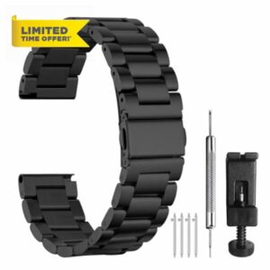 BOSHIYA Quick Release Watch Strap 20mm or 22mm Stainless Steel Watch Band Replacement Universal Metal Strap for Men Women