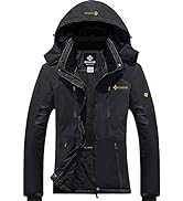 GEMYSE Women's Mountain Waterproof Ski Jacket Windproof Fleece Outdoor Winter Coat with Hood