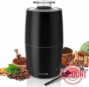 KYG Electric Coffee Grinder 300 W Motor 70 g Capacity Coffee Grinders Electric Safety Lock with 304 Stainless Steel Blades Coffee Bean Grinder Low Noise 45 dB for Coffee Beans