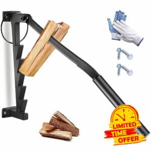 Kindling Splitter Manual Log Splitter Wood Wall Mounted Portable Firewood Splitter with Screws