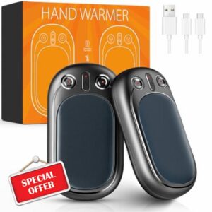 Hand Warmers Rechargeable USB & Reusable 2 Pack for Up to 12 hrs
