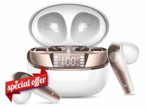 BESNOOW Wireless Earbuds Bluetooth 5.3 Headphones with HD Mic HiFi Stereo Sound