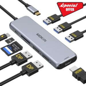 USB C Docking Station Dual DisplayPort