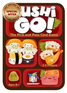 Gamewright | Sushi Go | Card Game | Ages 8+ | 2-5 Players | 15 Minutes Playing Time