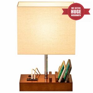 Briever USB Bedside Table Lamp