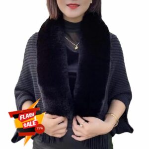 Oaiyeie Ladies Knitted Loose Thickened Shawl