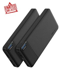 AsperX 2-Pack Power Bank Portable Charger Fast Charging 10000mAh