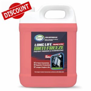 Jovs Antifreeze Coolant 5L - Long Life Red Engine Coolant Ready to Use