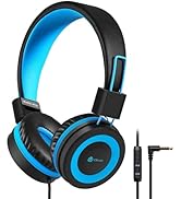 iClever Kids Headphones, LED Light Up Cat Ear, 85dBA Safe Volume, Stereo Sound Toddler Headphones...