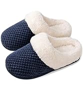 ULTRAIDEAS Ladies' Comfort Coral Fleece Memory Foam Slippers Fuzzy Plush Lining Slip-on Clog Hous...