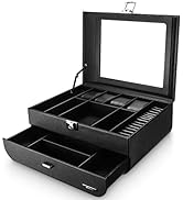Seelux Makeup Organiser Case Cosmetic Organisers Plastic, with Carry Handle and Mirror, Storage B...