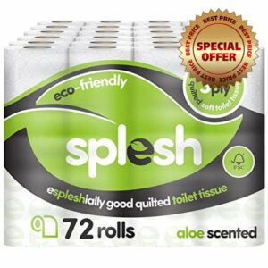 Splesh by Cusheen 3-ply Toilet Roll - Aloe Vera Fragrance (72 Pack) Soft