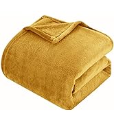 AMEHA Fleece Blanket Throws for Sofas - 400 GSM Fluffy Warm Blankets for Winter Large Bed Throw D...