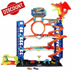 Hot Wheels Ultimate Garage City Playset with Multi-Level Racetrack