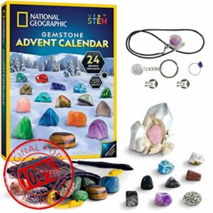NATIONAL GEOGRAPHIC Gemstone Advent Calendar 2023 - Advent Calendar for Kids with 24 Gemstones