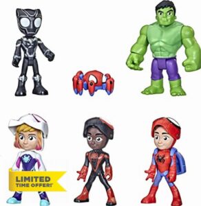 Hasbro Marvel F1486FF2 Marvel Spidey and His Amazing Friends Hero Reveal Multipack with Mask-Flip Feature