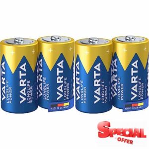 VARTA Longlife Power C Baby LR14 Alkaline Batteries (4-pack) - Made in Germany - ideal for toys