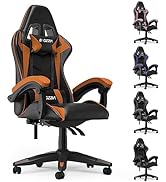 bigzzia Gaming Chair Office Chair Desk Chair Swivel Heavy Duty Chair Ergonomic Design with Cushio...