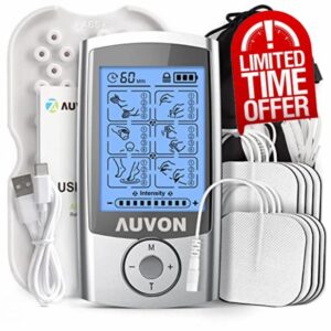 AUVON Rechargeable TENS Machine Muscle Stimulator for Pain Relief