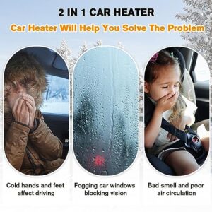 12V Portable Auto Heater 150W Car Demister with Ergonomic Handle That Plug-in Cigarette Lighter