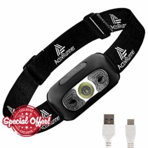 ActivRunner USB Rechargeable Head Torch - IP54 Waterproof