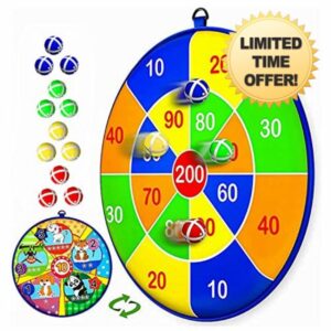 25.5in Large kids Dart Board with 12 Sticky Balls