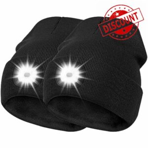 Deilin Upgraded LED Lighted Beanie Hat with USB Rechargeable for Men and Women
