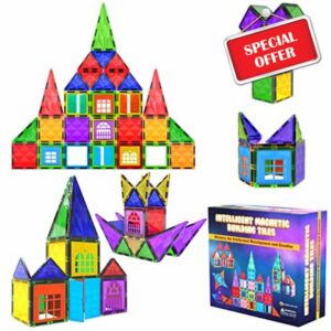 Desire Deluxe Magnetic Building Blocks Tiles STEM Toy Set 42PC – Kids Learning Educational Construction Toys for Boys Girls Present Age 3 4 5 6 7 Year Old - Gift