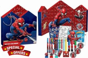 Amazing Spiderman Kids Christmas Advent Calendar 2023 Childrens XMAS Calendar Filled With Colouring Sheets
