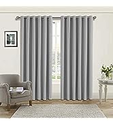 AMEHA Blackout Curtains Eyelet Cream Curtains for Bedroom - Thermal Insulated Window Treatments B...
