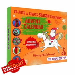 NEW Christmas Countdown Advent Calendar 2023-24 Beautiful DIY Arts & Crafts Ornaments & Decorations Handmade by your kids. 24 days