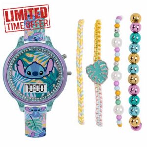 Lilo and Stitch Girl's Digital Quartz Watch with Silicone Strap LAS40001ARG
